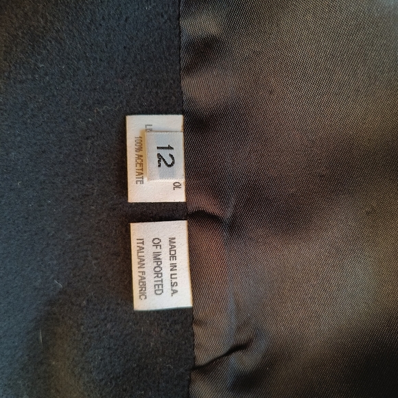 Forecaster of Boston Vintage Black Lambs Wool Long Overcoat - Picture 8 of 9